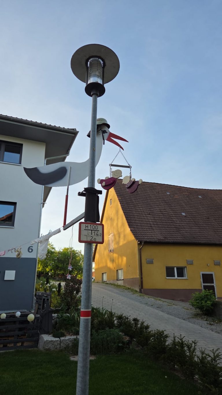 Der Storch kommt ins Schwitzen