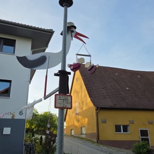 Der Storch kommt ins Schwitzen